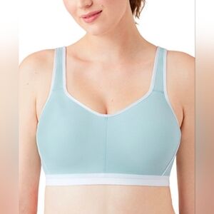 Wacoal Women's Underwire Sports Bra Blue 38D Adjustable Straps Breathable NWT